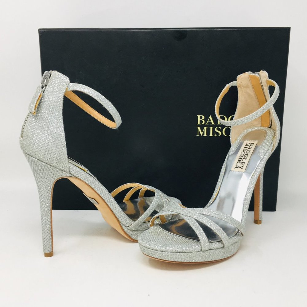 Badgley Mischka Signify Silver Evening Heels